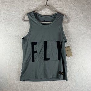 Nike Swoosh Fly‎ Basketball Jersey Womens Small Gray Dri-Fit Legend 7095